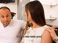 Cheating husband sees his wife being licked by her eager ex boyfriend