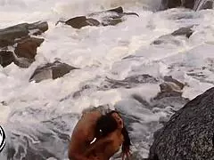 Big big beautiful mature MILF with no hair and a monster cock