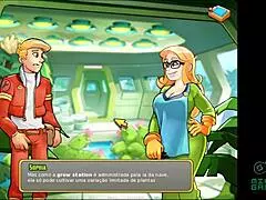 MILF's fantasy: An alien babe gets a plant as a prize and then gets it on with a middle-aged woman