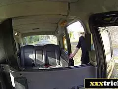 Rude wake up call by the cab driver; european milf with big tits