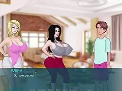 Big tit game with big cumshot