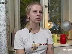 Blonde Pixie gets naked Fingering her pussy while using a butt plug