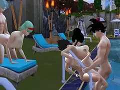 Milk neighbor and stepmom fuck and enjoy the anally in the Dragon Ball Hentai video