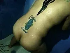 Mommy masturbates on the sink: A mature woman's perfect ass
