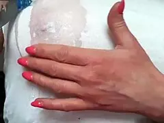 A milf with large tits has sex with her nipples pierced and finally gets an orgasm