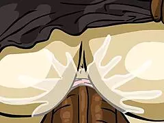 Big cock in interracial action