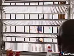 Hung black wet sexy milf for erection inside her chasmeet her big cock gags