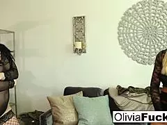 Big tits blonde Olivia Austin bends over to take a big cock in this online porn video