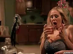 Lesbians dominate and pleasure each other