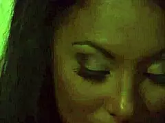 Showering latina girlfriend has big tits gets boned