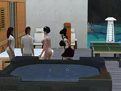 Mom sex anime and big boobed wife have sex with Goku in this adult cartoon video