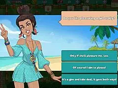 Beside the naughty sign which amusingly says Hentai, Nutaku’s game has a cute redhead girl with big tits and flashing skills