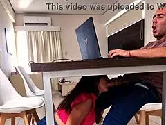 Miami Latina Mature Bucks his subordinates Amateur Mommy Sucking office dick