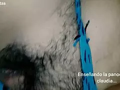 Busty mom strips and masturbates