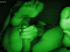 Spy cam shows a stepmom touching her man’s junk and getting on top of him to spin her twat on his cock
