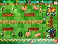 Cute farm girl and mature mommy hentai cartoon game