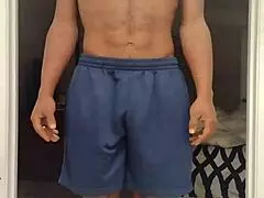 Gym fit teen in action