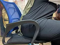 Muslim Arab woman in her 30s-40s with hijab enjoying sex self pleasing