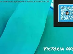 European mature Victoria is virtually having fun in the solarium when she is being captured on video cam