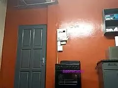 Steamy massage for busty black lady