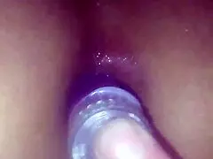 Teen porn homemade: mature mom gets her asshole fucked with a vibrator