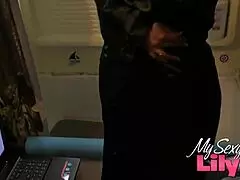 Beautiful mature mom Lily loves a shower with her massive/big ass