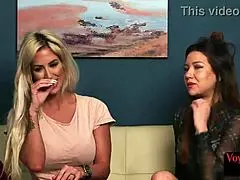 Tattooed and small busted mature women strip their awesome tits and fake tits in spicy video