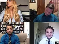 PC spying session with good looking busty employee Brooklyn Chase