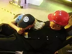 Often using the busty MILF category, the here depicted fuckable woman receives her pussy f*cked by an aggressive worker in the raw film