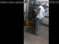 A spiritual leader tells me sex as a follower of Christopher and he uses his guitar to lure me. Still, I ignore the warning, and go ahead to sit on his penis like a stool