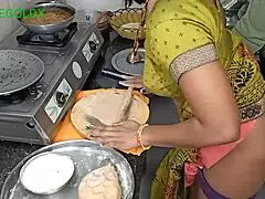 Two sixty something ladies offer a hardcore double penetration with a big cock in the kitchen