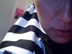 Curvy girl with piercings goes wild