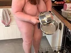 The natural breasted German milf likes it raw