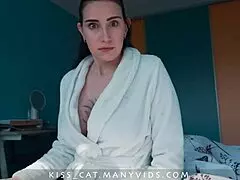 Sexy cowgirl equipped with wads of cash and thick dick in homemade scene with stepson ends in throatbang and creampie