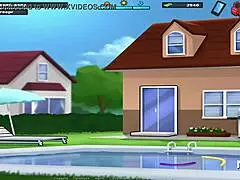 Sexy cartoon teenage girl has hot fun with her mother in a famous Visual novel