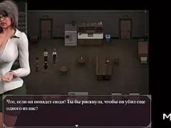 Three adult ladies surrender to carnal temptation initiated by a large breasted male cartoon figure in a highly crude manner