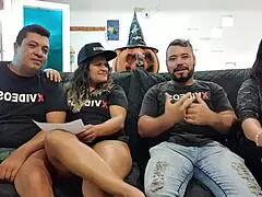 Mature lesson Latino Pornstar Taissa Winkler rubbing with Dani de Forro Leo Fernandez intimate meeting