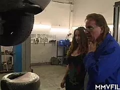 Inked vixen enjoys group sex