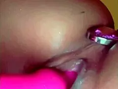 Diamond Leshay's big tits and hardcore solo scene
