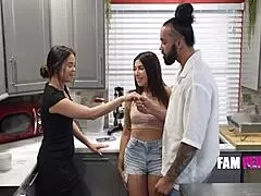 Boyfriend bows a lovely behavioral move; Stepmother learns how it is done
