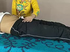 Big cock massage turns into wild Indian aunty desi sex
