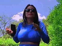 Asian Mature woman has sex in the park when a stranger approaches her