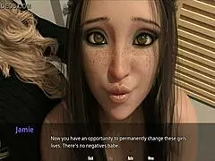 A brunette cartoon Girlfriend realizes her friend ‘s secret wish