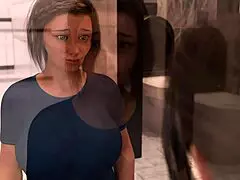 Large animated breasts and mature beauty in animation in 3D format