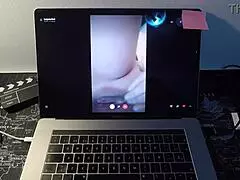 European mature woman gets off on webcam with fan in part 2