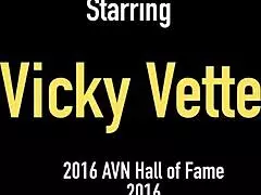 Nasty milf Vicky Vette rubs her twat in a steamy hot bath for you.