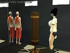 Fucking, cheating wife Chichi gets an anal lesson from Master Roshi in 3D hentai