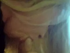 Old woman provides a bad hand job while jacking off the camerea man