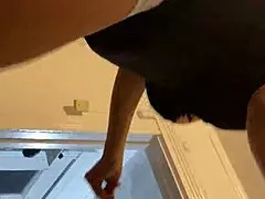 Anna Maria a grown and sexy Dominican milf wearing very tight booty shorts