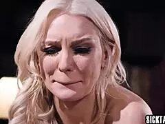 Doctor's penis in blonde's elbow shot